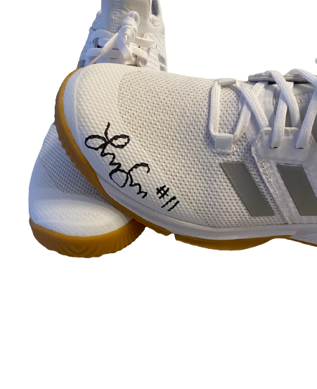 Lexi Sun Nebraska Volleyball SIGNED Team Issued Adidas Shoes (Size 10.5)