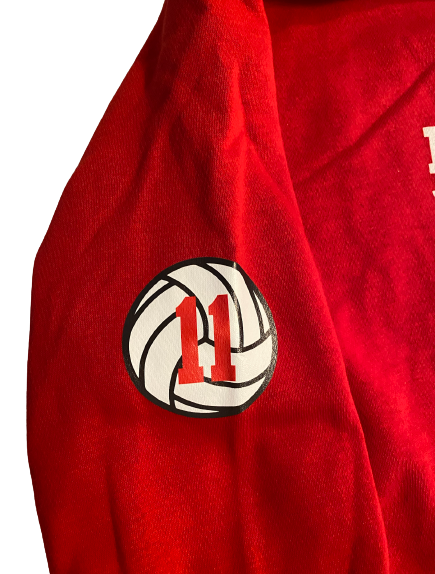 Lexi Sun Nebraska Volleyball Team Exclusive Sweatshirt with Number on Sleeve (Size XL)