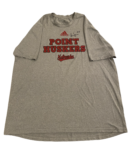Lexi Sun Nebraska Volleyball SIGNED "POINT HUSKERS" Practice Shirt (Size XLT)