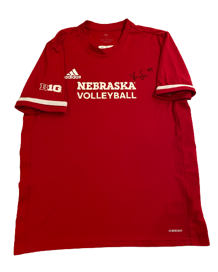 Lexi Sun Nebraska Volleyball SIGNED Pre-Game Warm-Up Shirt (Size L)