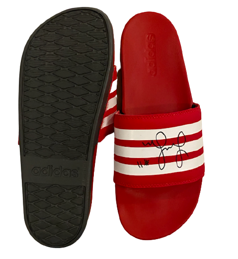Lexi Sun Nebraska Volleyball SIGNED Team Issued Adidas Slides