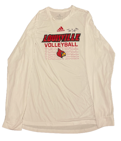 Tori Dilfer Louisville Volleyball SIGNED Exclusive Long Sleeve Practice Shirt (Size XLT)
