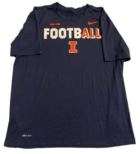 Jake Hansen Illinois Football Team Issued Workout Shirt (Size XL)