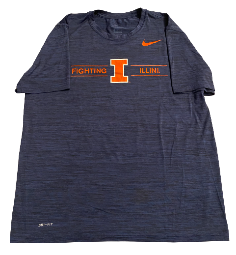 Jake Hansen Illinois Football Team Issued Workout Shirt (Size XL)