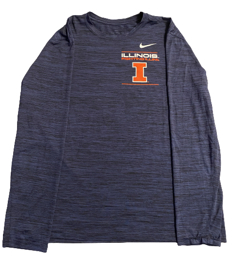 Jake Hansen Illinois Football Team Issued Long Sleeve Workout Shirt (Size XL)