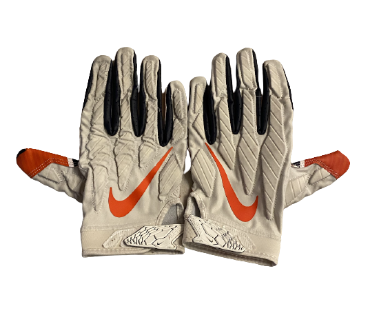 Jake Hansen Illinois Player Exclusive Football Gloves (Size 2XL)
