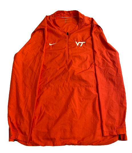 John Parker Romo Virginia Tech Football Team Issued Quarter-Zip Jacket (Size 2XL)
