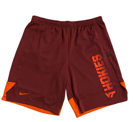 John Parker Romo Virginia Tech Football Team Issued Workout Shorts (Size M)
