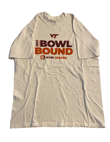 John Parker Romo Virginia Tech Football "2021 Bowl Bound" T-Shirt (Size L)