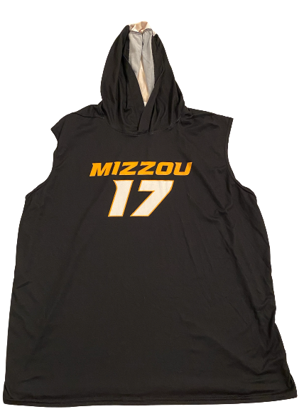 Grant McKinniss Missouri Football Team Exclusive Sleeveless Warm-Up Hoodie with 