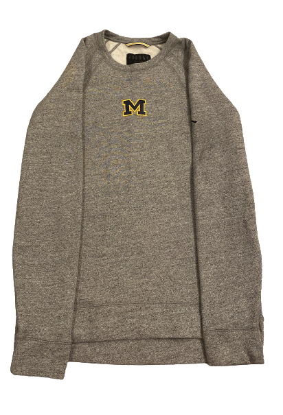 David Long Jr. Michigan Football Team Issued Jordan Crewneck (Size L)