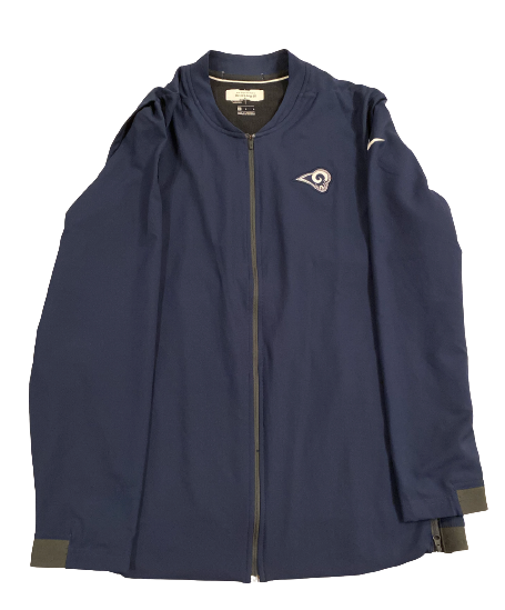 David Long Jr. St. Louis / Los Angeles Rams Team Issued Exclusive "On Field" Sideline Jacket with Player Tag (Size L)