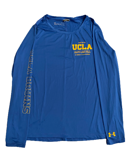 Mac May UCLA Volleyball Team Issued Long Sleeve Workout Shirt (Size Women&