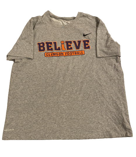 Will Swinney Clemson Football Team Exclusive "Believe" Shirt (Size XL)