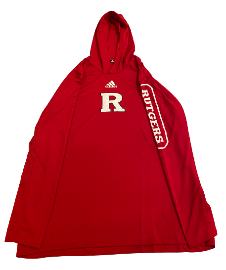 Mike Tverdov Rugers Football Team Issued Performance Hoodie (Size 2XLT)