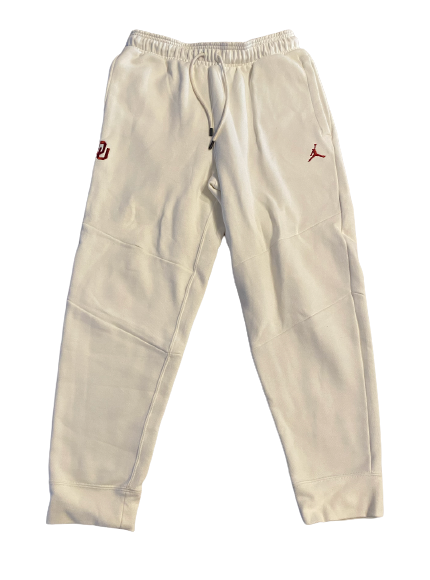Reeves Mundschau Oklahoma Football Team Issued Jordan Sweatpants (Size L)