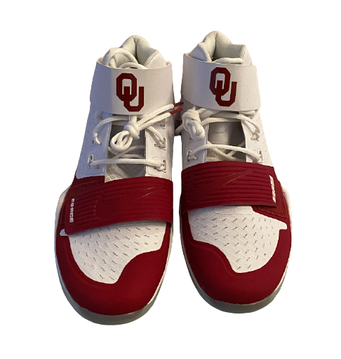 Reeves Mundschau Oklahoma Football Player Exclusive Jordan "OUDNA" Shoes (Size 12.5)