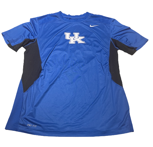T.J. Collett Kentucky Baseball Team Issued Nike Workout Shirt (Size L)