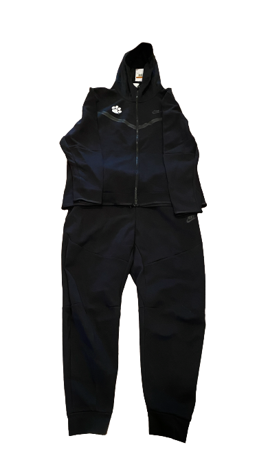 Nick Eddis Clemson Player Exclusive Nike Tech Fleece Full Sweatsuit (Size 2XL)