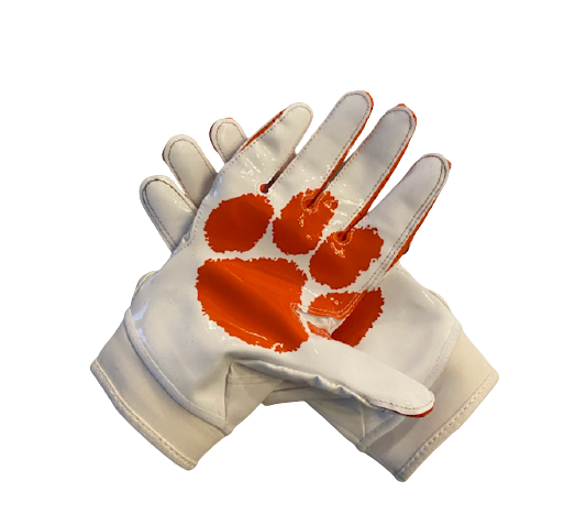 Nick Eddis Clemson Player Exclusive Football Gloves (Size XL)