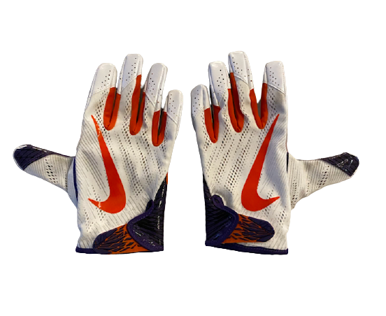 Nick Eddis Clemson Player Exclusive Football Gloves (Size 3XL)