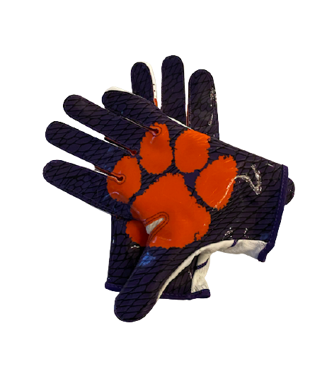 Nick Eddis Clemson Player Exclusive Football Gloves (Size 3XL)
