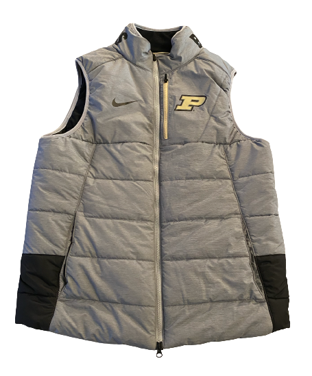 Jena Otec Purdue Volleyball Team Issued Puffy Vest (Size M)