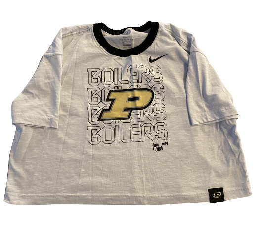 Jena Otec Purdue Volleyball SIGNED Crop Shirt (Size L)