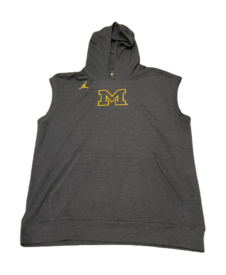 Michigan Basketball Team Issued Sleeveless Performance Hoodie (Size XL)