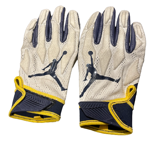Matt Torey Michigan Football Player Exclusive Football Gloves (Size XL)
