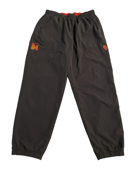 Erik Krommenhoek USC Football Team Issued Travel Sweatpants with Number (Size XL)