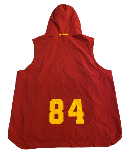 Erik Krommenhoek USC Football Exclusive Sleeveless Performance Hoodie with Number on Back (Size XL)