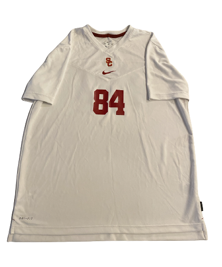 Erik Krommenhoek USC Football Team Issued Practice Shirt with Number on Front & Back (Size XL)