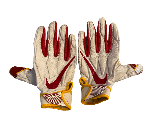 Erik Krommenhoek USC Player Exclusive Football Gloves (Size 2XL)