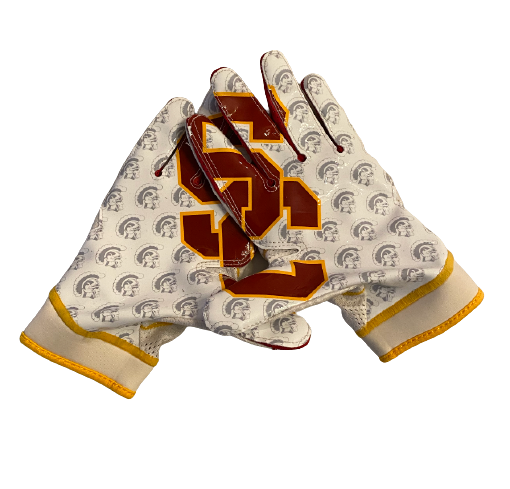 Erik Krommenhoek USC Player Exclusive Football Gloves (Size 2XL)