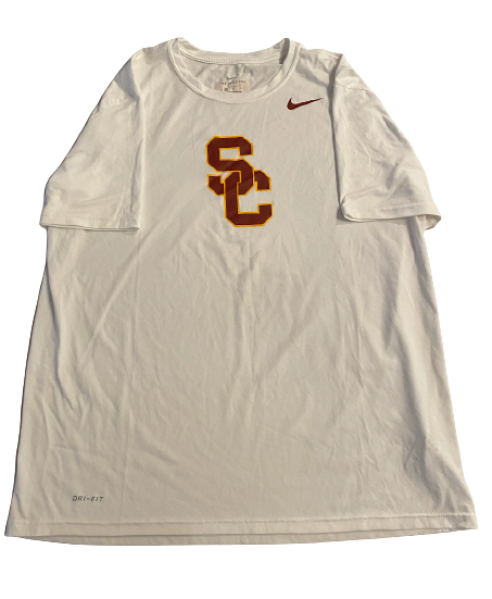 Erik Krommenhoek USC Football Team Issued Workout Shirt with Number on Back (Size XL)