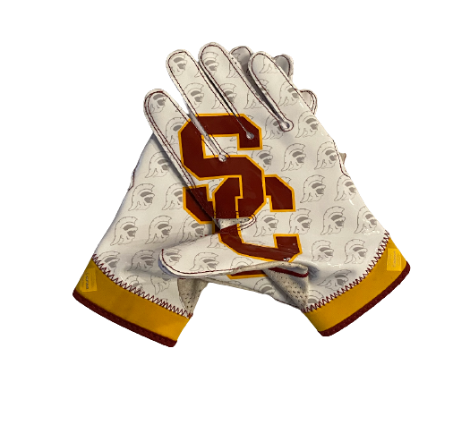 Erik Krommenhoek USC Player Exclusive Football Gloves (Size XL)
