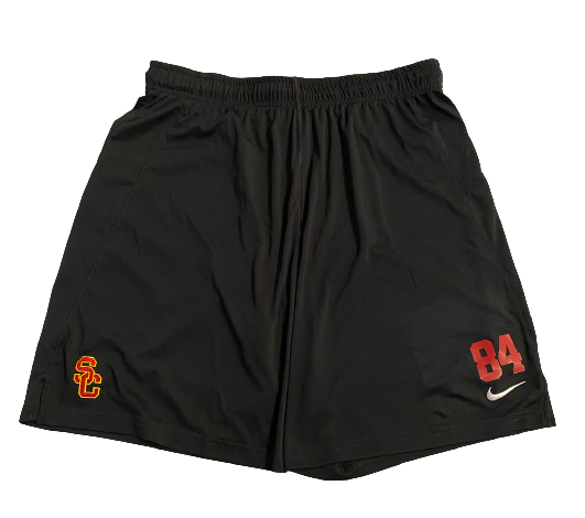 Erik Krommenhoek USC Football Team Issued Workout Shorts with Number (Size XL)