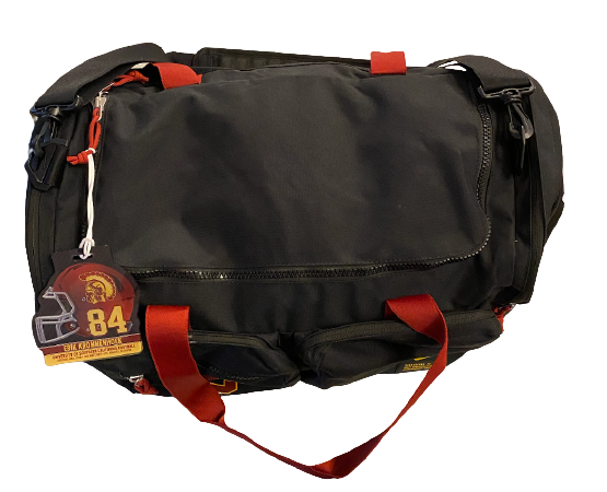 Erik Krommenhoek USC Football Exclusive Travel Duffel Bag with Travel Tag