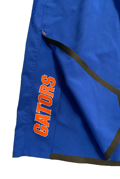 Trevon Grimes Floirida Football Team Issued Workout Shorts with Player Tag - Given to Feleipe Franks (Size L)