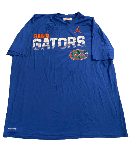 Feleipe Franks Floirida Football Team Issued Pre-Game Workout T-Shirt with Player Tag (Size XL)