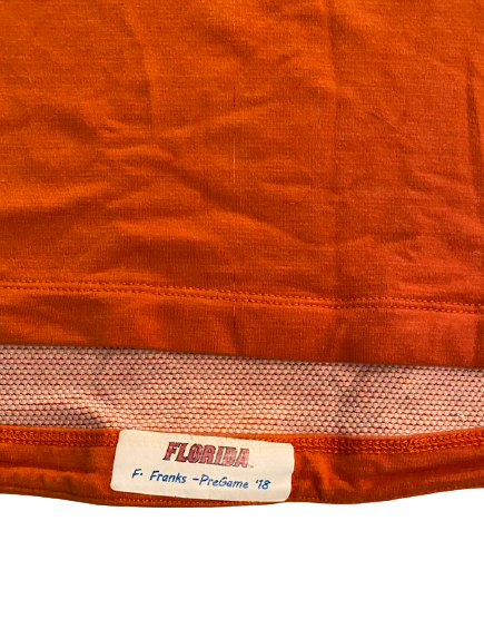 Feleipe Franks Floirida Football Pre-Game Performance Hoodie with Player Tag (Size XL)