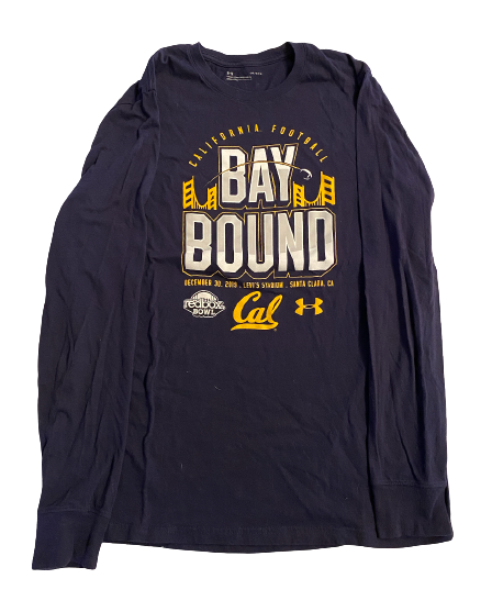 Kekoa Crawford California Football Exclusive "BAY BOUND" Redbox Bowl Long Sleeve Shirt (Size L)