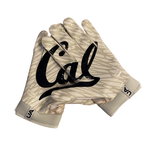 Kekoa Crawford California Football Player Exclusive Football Gloves (Size L)
