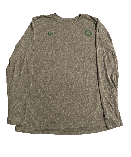 Nate Heaukulani Oregon Football Team Issued Long Sleeve Workout Shirt (Size XL)
