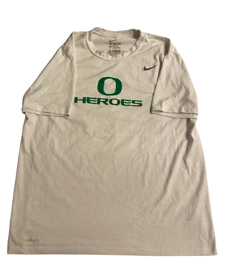 Nate Heaukulani Oregon Football Player Exclusive "HEROES" Shirt (Size XL)