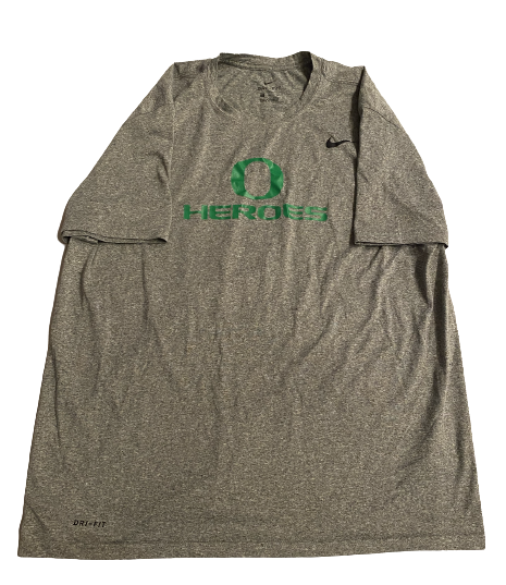 Nate Heaukulani Oregon Football Player Exclusive "HEROES" Shirt (Size XL)
