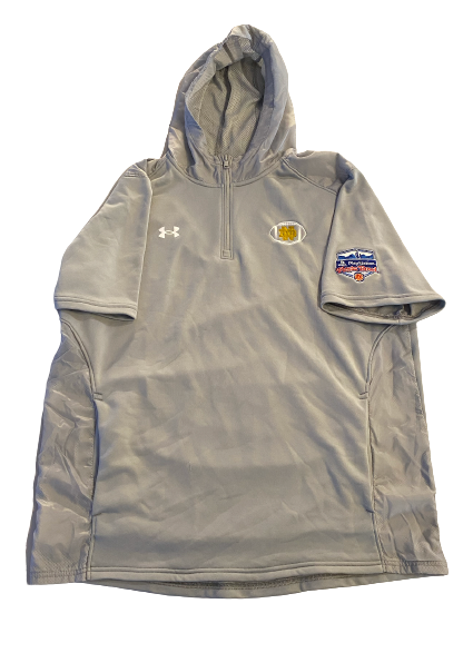 Adam Shibley Notre Dame Football Team Exclusive PlayStation Fiesta Bowl Short-Sleeve Hoodie (Size XL)