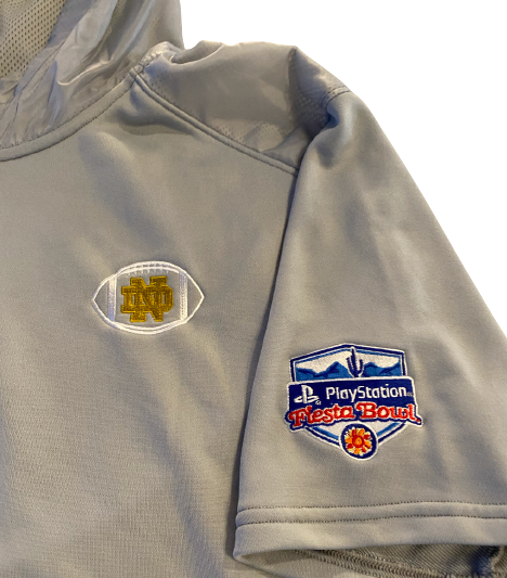 Adam Shibley Notre Dame Football Team Exclusive PlayStation Fiesta Bowl Short-Sleeve Hoodie (Size XL)