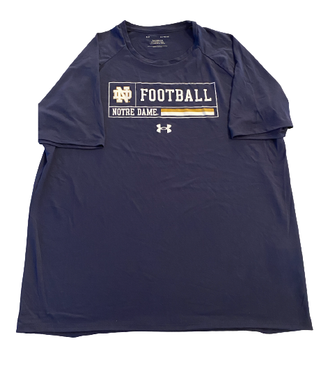 Adam Shibley Notre Dame Football Team Issued Workout Shirt (Size XL)